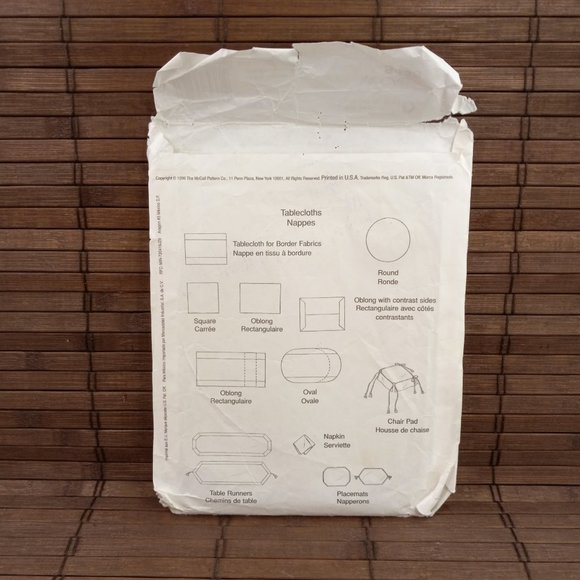 McCalls Home Decorating Dining Essentials 8438 Sewing Pattern Table Runner - Picture 3 of 6